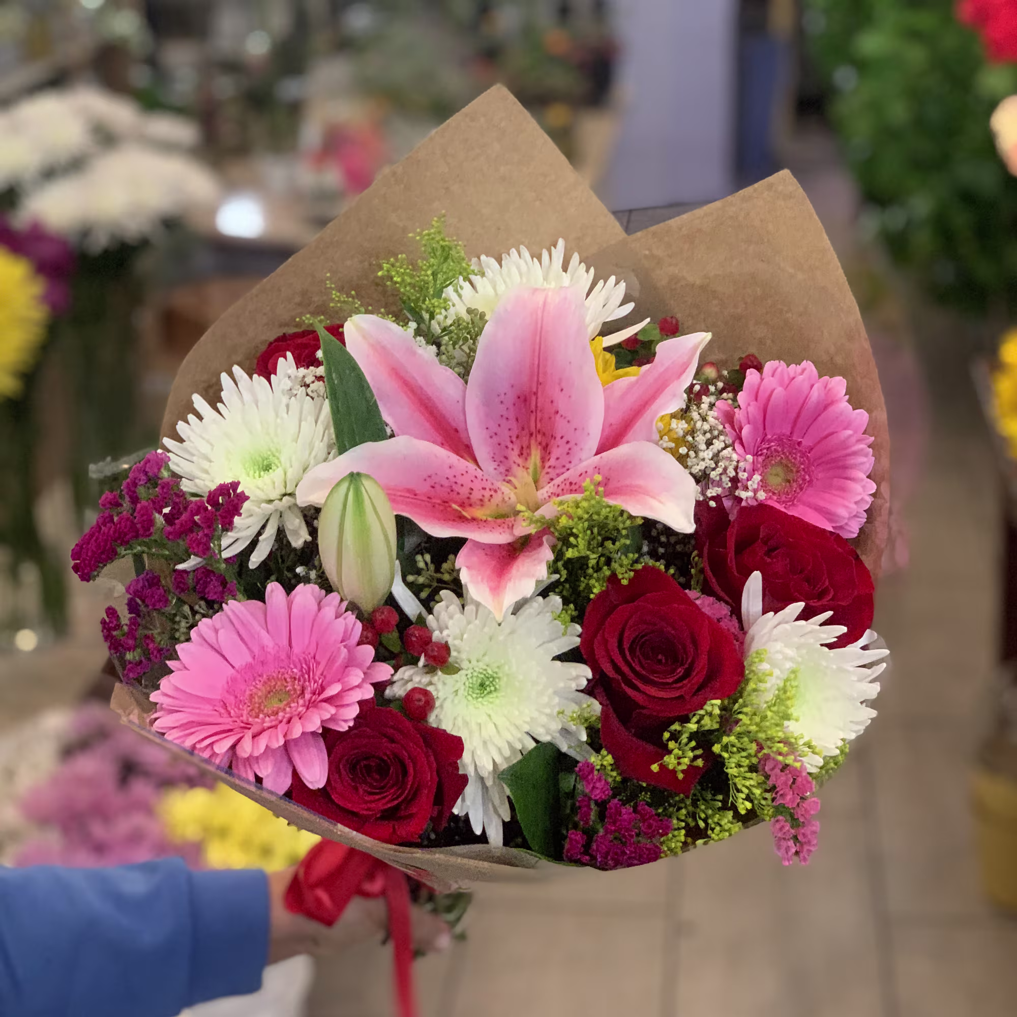 Bright mixed er bouquet for birthday gift